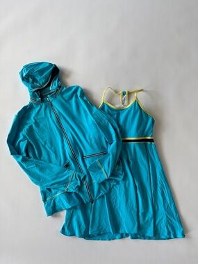 Sofibella Hooded Jacket & Tennis Dress Set